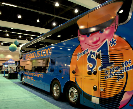 Megabus shines at the LA Times Travel Show